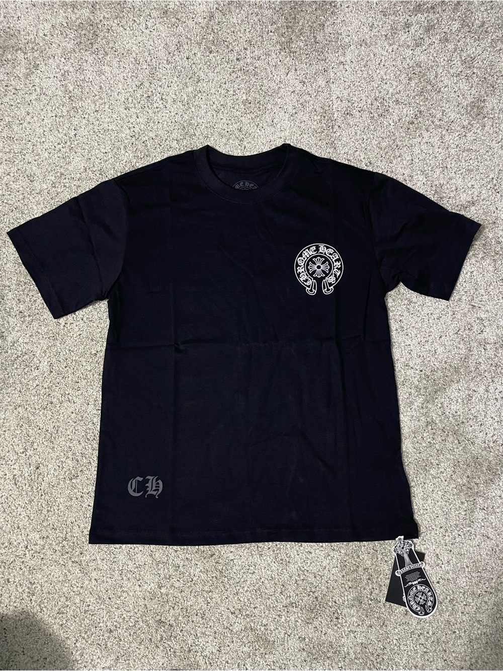 Chrome Hearts Black Short Sleeve Graphic Crew Tee
